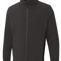 Two Tone Full Zip Fleece Jacket - Charcoal/Black - XS - UC617