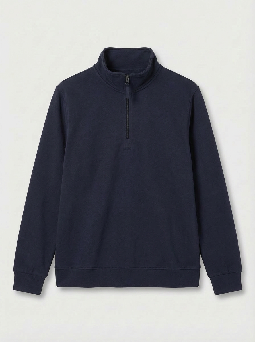 Quarter Zip Sweatshirt - Navy - XS - UC213