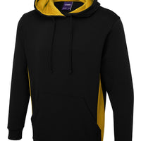 Two Tone Hooded Sweatshirt - Black/Yellow - XS - UC517