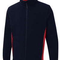 Two Tone Full Zip Fleece Jacket - Navy/Red - XS - UC617