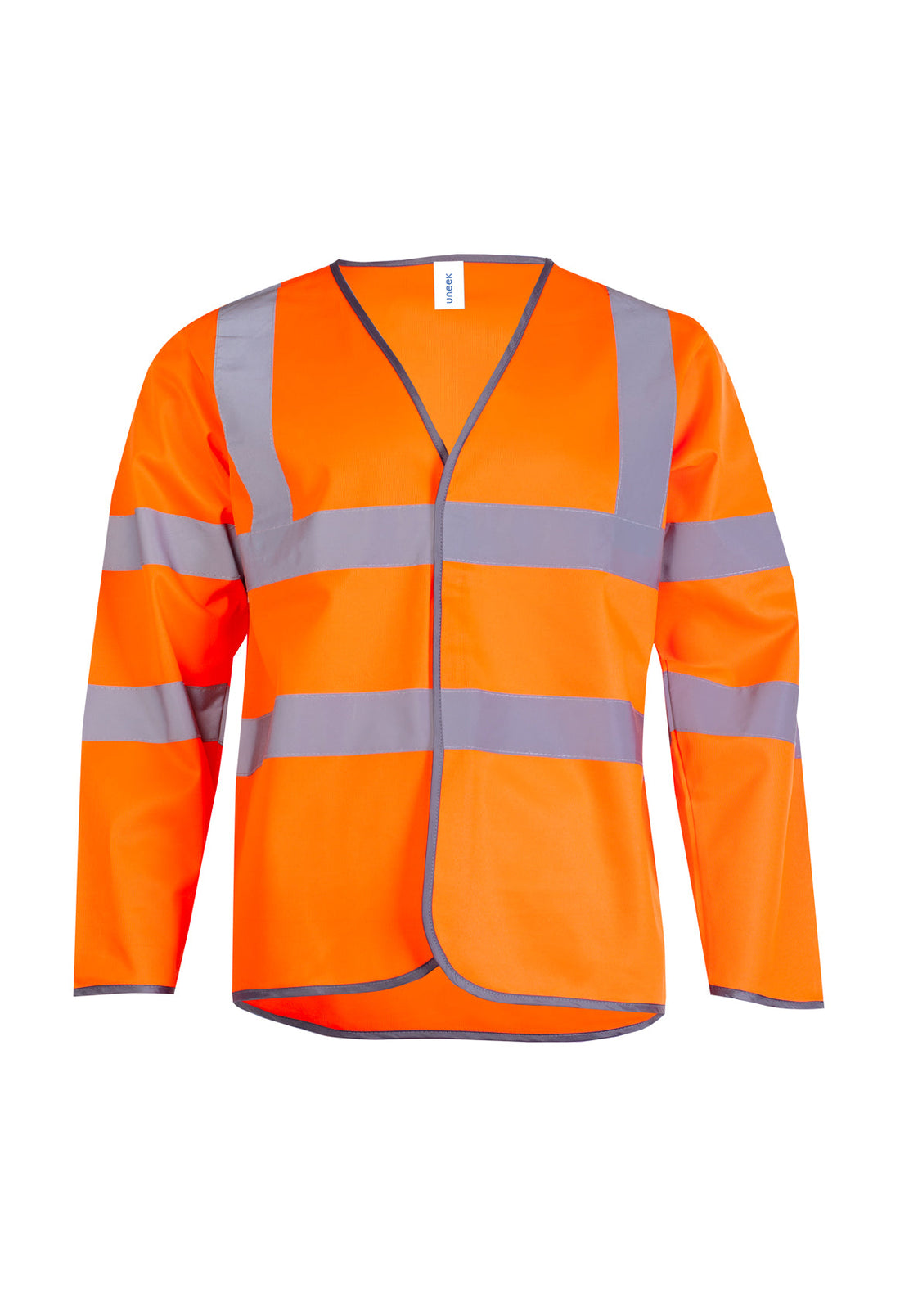 Long Sleeve Hi Vis Safety Waistcoat - Orange - S - UC802