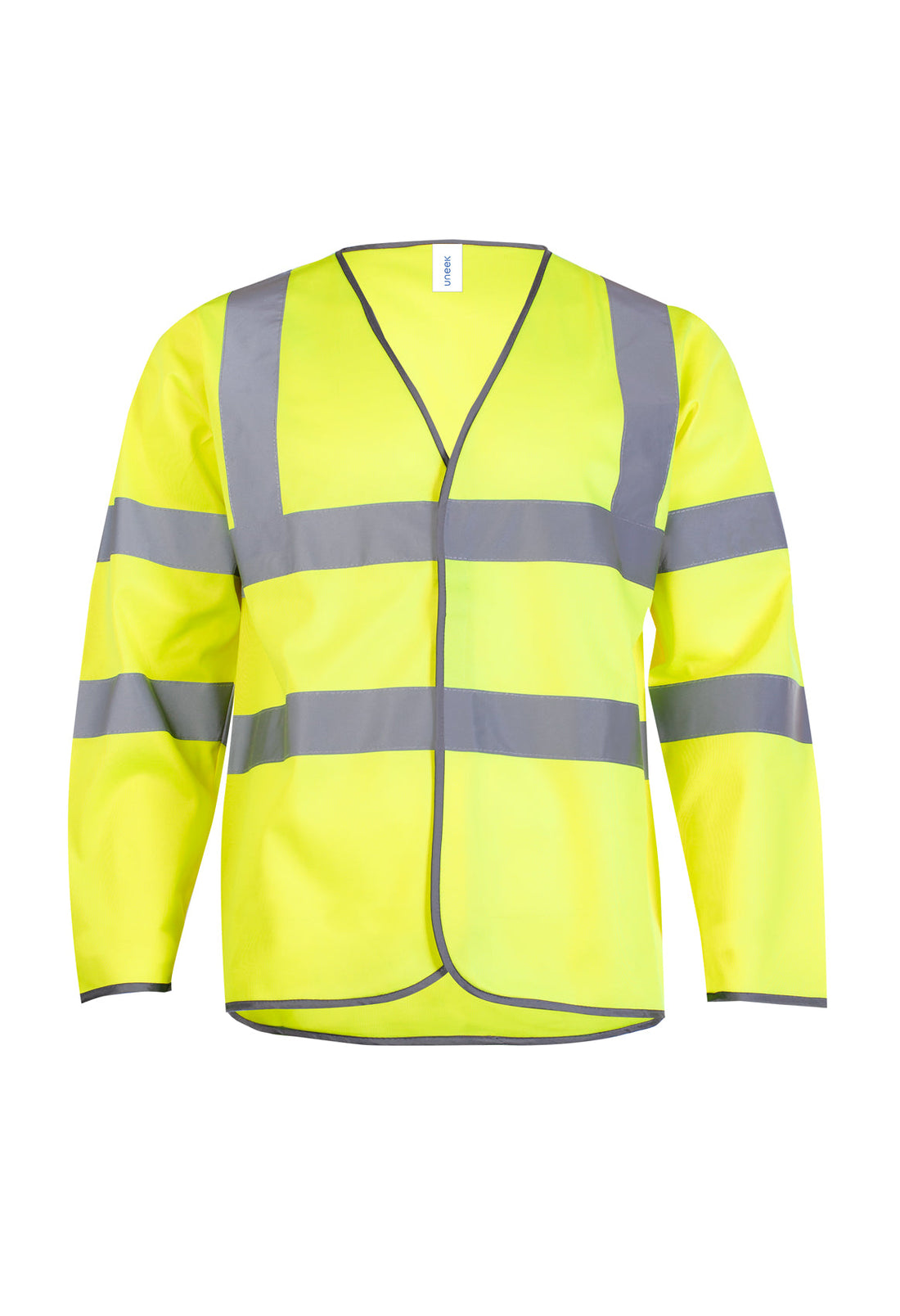 Long Sleeve Hi Vis Safety Waistcoat - Yellow - S - UC802